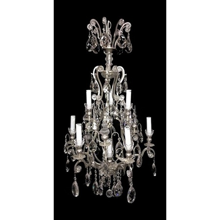 BETHEL Clear Crystal Pewter Frame Light Fixture BET64PEW